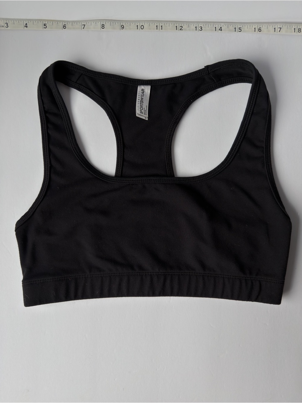 American Apparel Sports Bra - Black Racerback